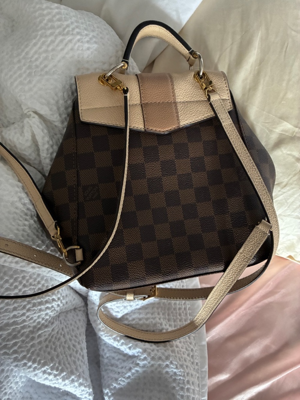 Louis Vuitton Brown and Crème Clapton Bag - Picture 4 of 14